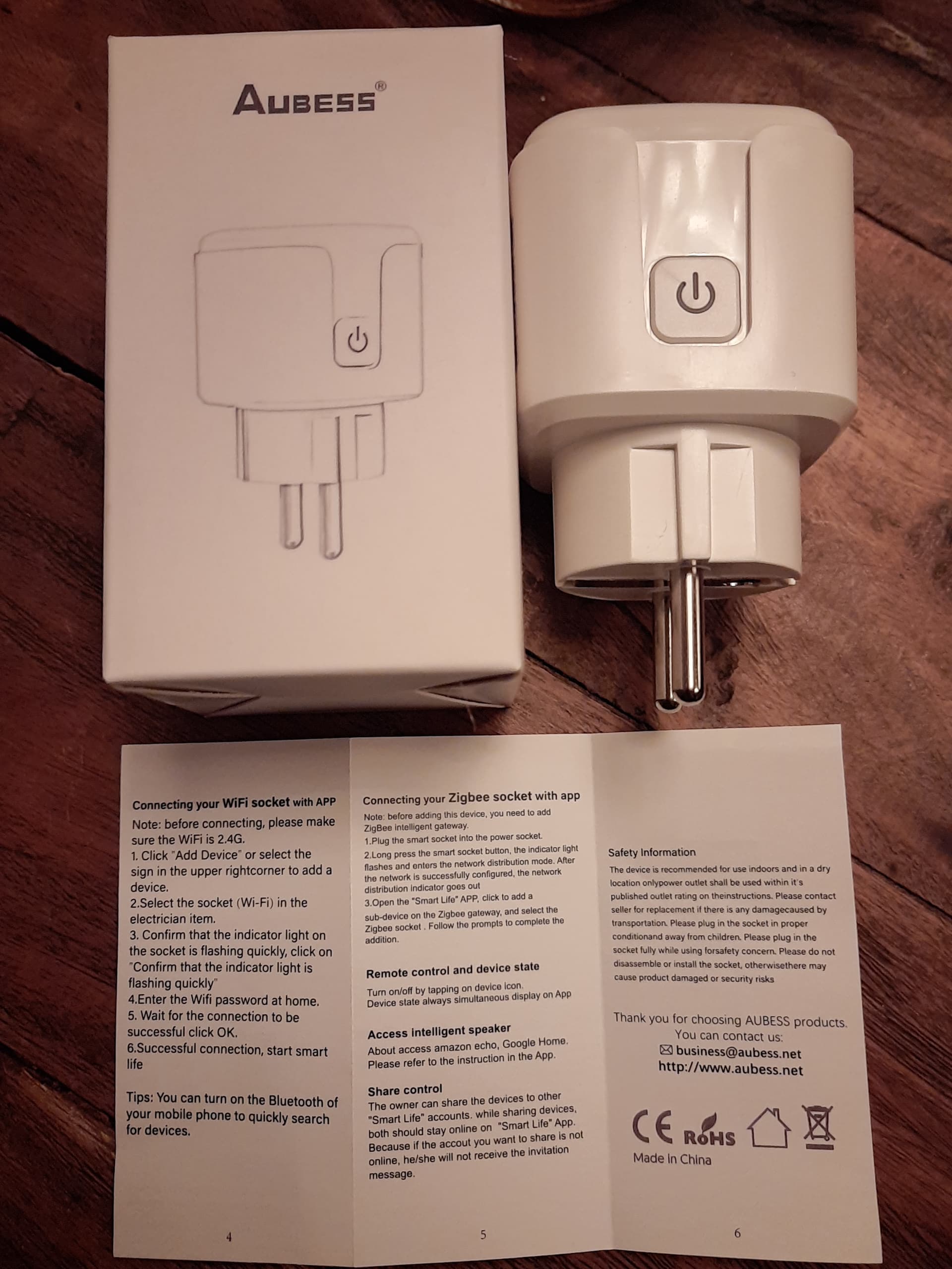 Aubess Smart Plug, Smart Outlet That Work with Alexa & Google